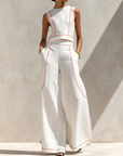 Ivonne | Elegante Set met Contraststiksels