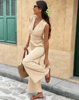 Nadine | Elegante jumpsuit met V-hals