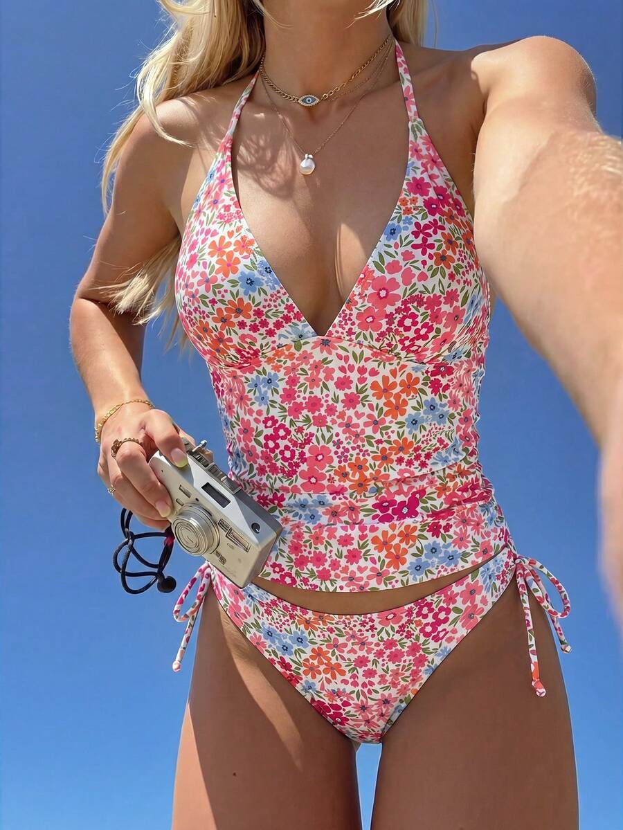 Lorena | Elegante, Corrigerende 2-delige bikiniset met strik