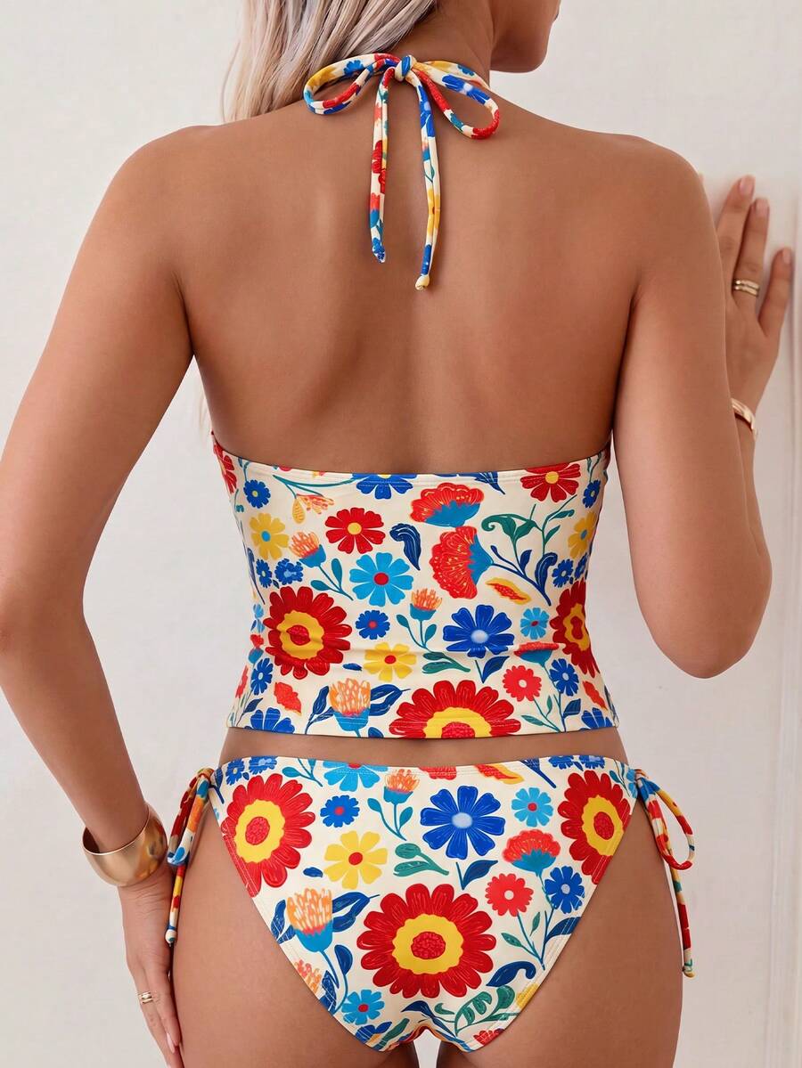 Lorena | Elegante, Corrigerende 2-delige bikiniset met strik