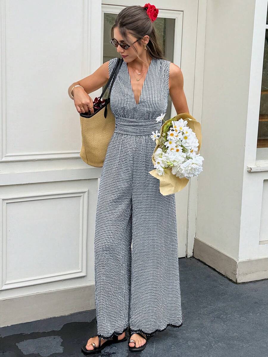 Nadine | Elegante jumpsuit met V-hals