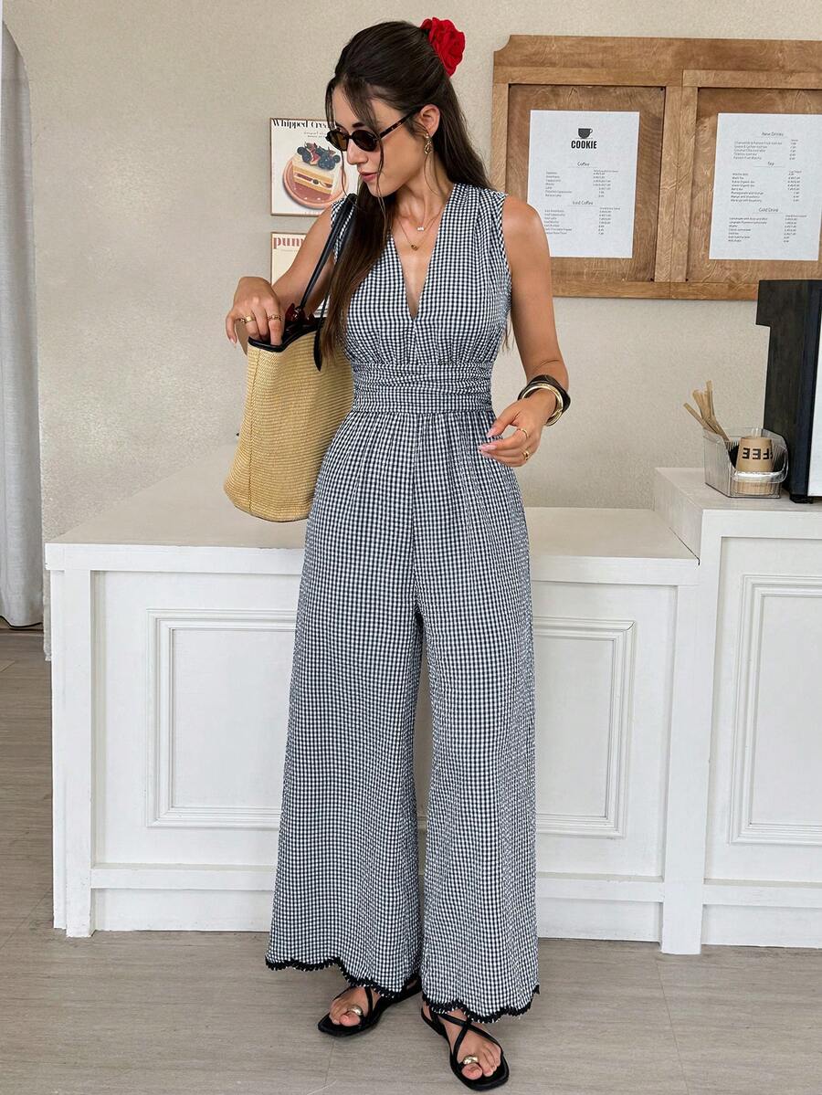 Nadine | Elegante jumpsuit met V-hals