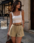 Olga | Linnenmix short met comfortabele pasvorm