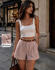 Olga | Linnenmix short met comfortabele pasvorm