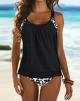 Augustus - Effen Tankini met Luipaardpatroon