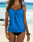 Augustus - Effen Tankini met Luipaardpatroon