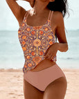 Gedrukte Tankini met Dubbele Band