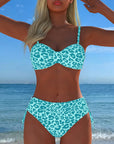 Twee-delig Badpak met Knoop en Luipaardprint