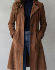 Brigitte | Vintage-Mokafinish – Lange jas