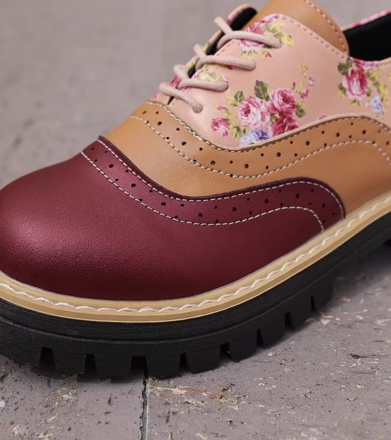 Roosmarijn | Oxford schoenen met bloemenprint