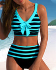 By Esmee® | Gestreepte Bikini met Hoge Taille