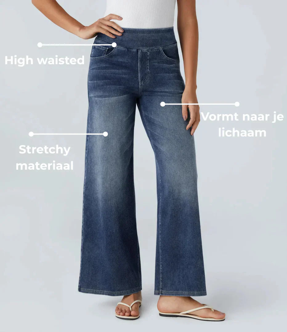 Tessa – Comfortabele jeans - broek met hoge taille en stretch