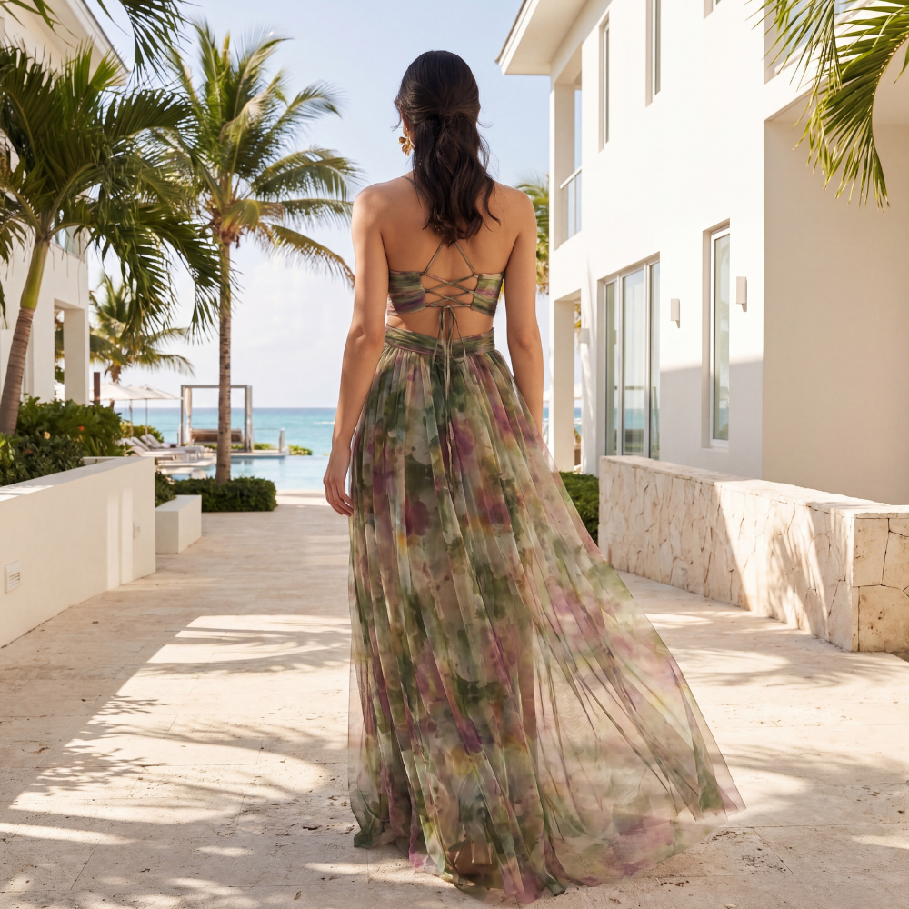 Dayana – Maxi Jurk Met Kruisling Voor