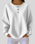 Nessa™ | Casual Henley Sweatshirt