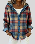 Hildred™ | Hoodie Geruite Shacket