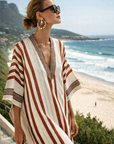Cannes - Strandjurk met V-hals en print