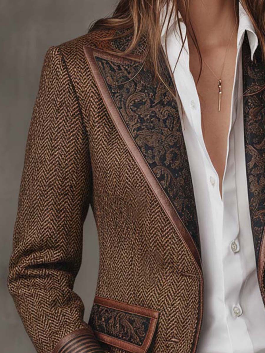 Consuelo | Blazer met Visgraatpanelen