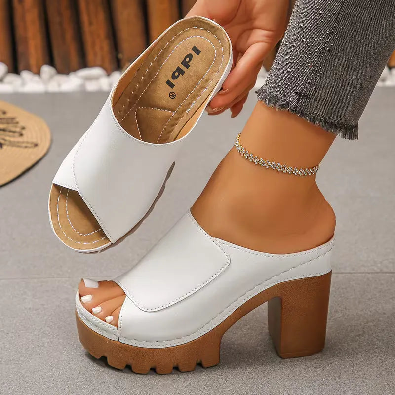 Hilde | Orthopedische sandalen met hoge hak en open tenen