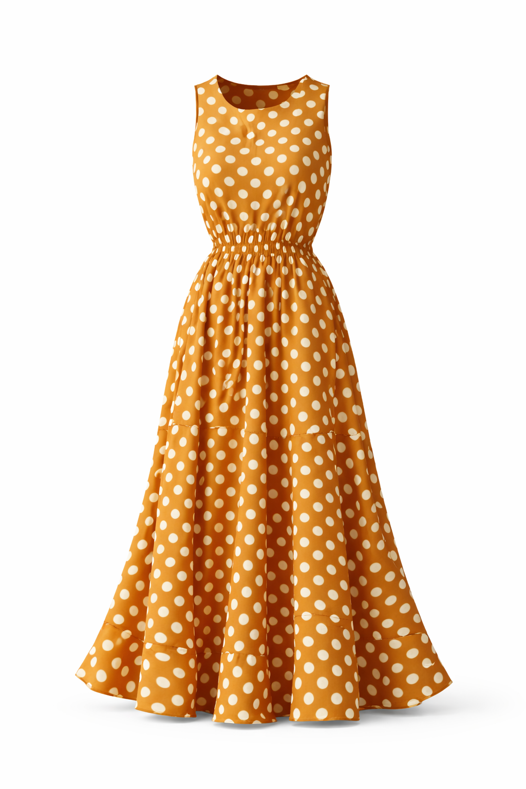 Anne - Polkadot Jurk met Tijdloze Print