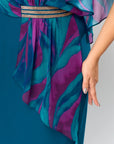 Jolanda - Chique knielange Chiffon Jurk
