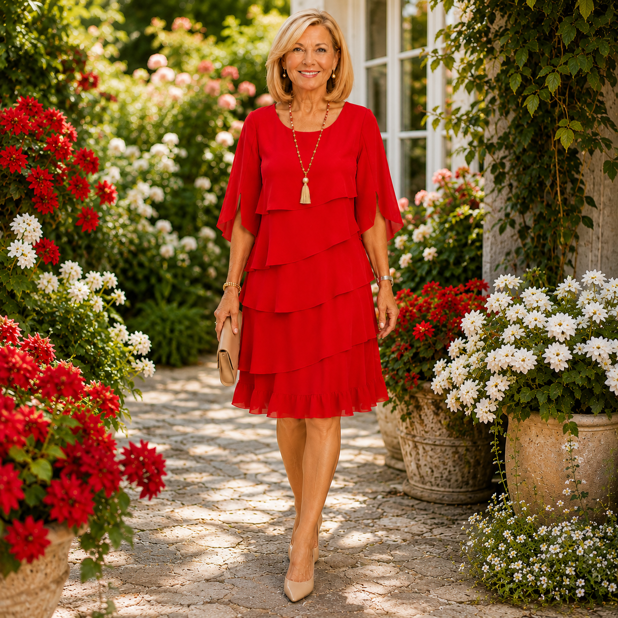 Eefje | Elegante Comfort Ruffle Jurk