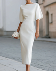 Bootneck Midi-lengte Aansluitend Jurk