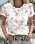 Silvia - Casual T-Shirt met Bloemenprint