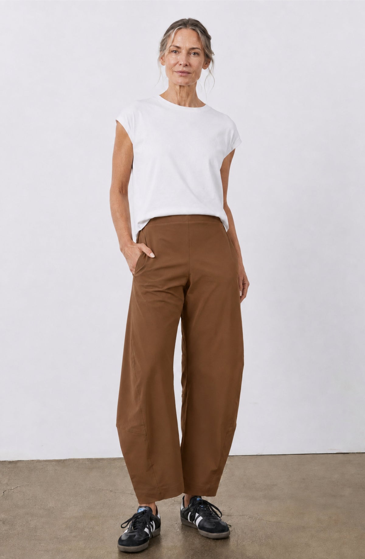 Grietje | Comfortabele Barrel Broek met Hoge Taille