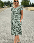 Rita - Jurk met ronde hals en patroon