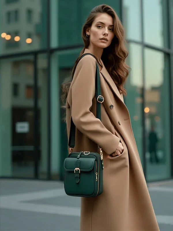 Irma | Compacte Leer-Look Schoudertas voor Dames
