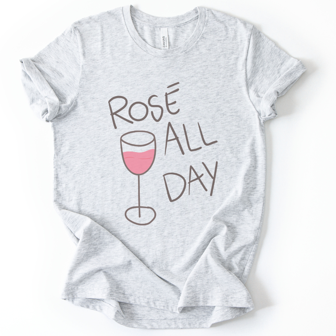Rose All Day - Bella Canvas Super Zachte Standaard Fit T-shirt