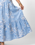Alora | Bloemenprint Tassel Tie Midi Jurk