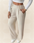 Anita - Fijne rechte Casual broek met mooie details