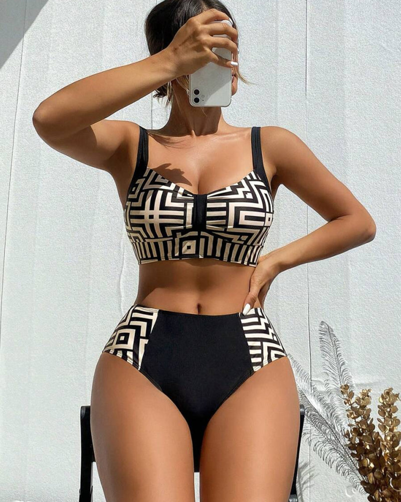 Helena - Elegante tweedelige bikini met patroon