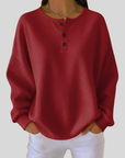 Nessa™ | Casual Henley Sweatshirt