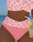 Twee-delig Bikini Met Bh-Snit En Diamantpatroon