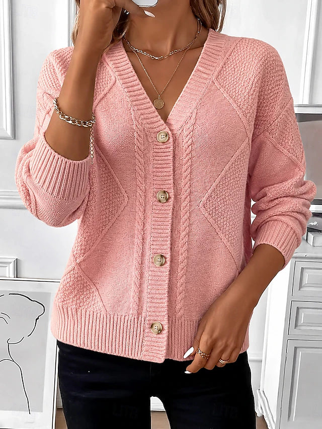 Aileen | Vintage kabelgebreide buttoncardigan