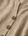 Bernice | Vintage Blouse met bladpatroon