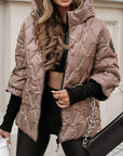 Lou | Jas met capuchon en diamanten patchwork