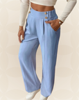 Anita - Fijne rechte Casual broek met mooie details