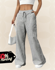 Manon – Comfortabele wide leg broek met strepen