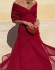 Luisa | Elegante lange feestjurk met V-hals