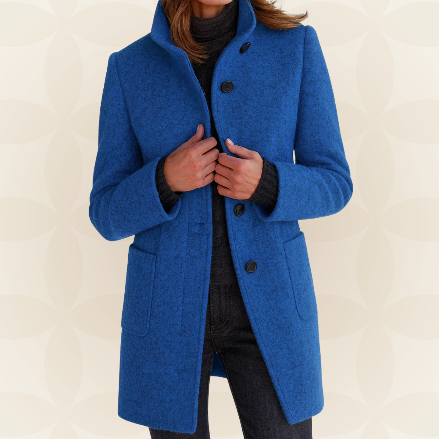 Anna - Comfortabele damesjas met hoge kraag