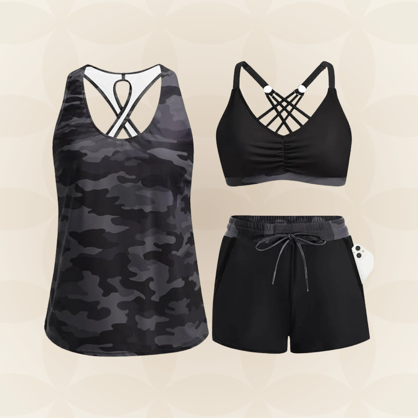 Rosalie | Badmode set Koordsluiting en Ademend Materiaal