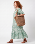 Ilara | Patroon V-hals Tassel Midi-jurk