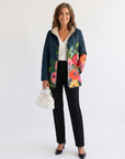 Camille | Gequilte Jas met Geschilderde Bloemen