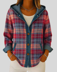 Hildred™ | Hoodie Geruite Shacket