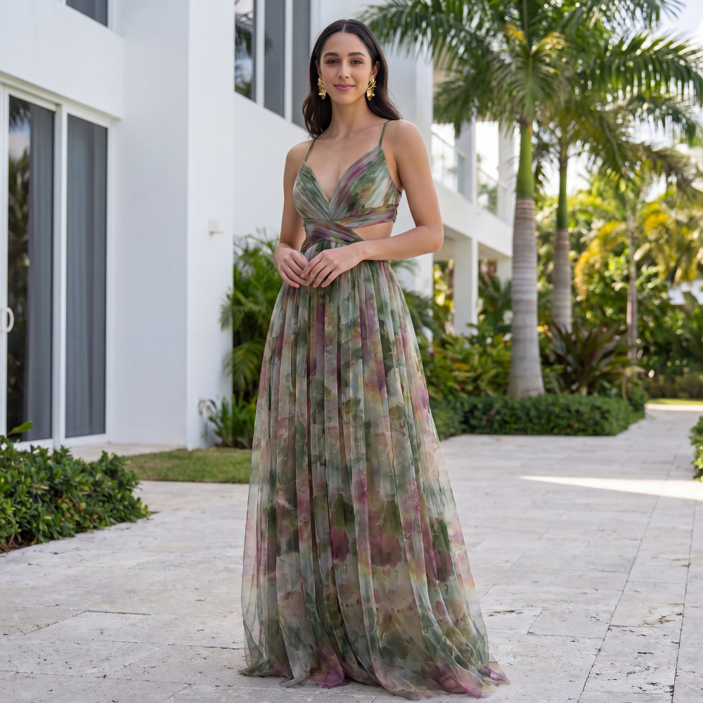 Dayana – Maxi Jurk Met Kruislingse Hals