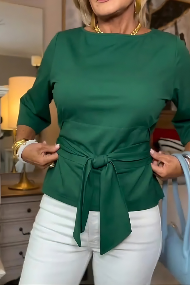 Nathalie - Stijlvolle Strik Taille Top (1+1 Gratis)