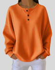 Nessa™ | Casual Henley Sweatshirt